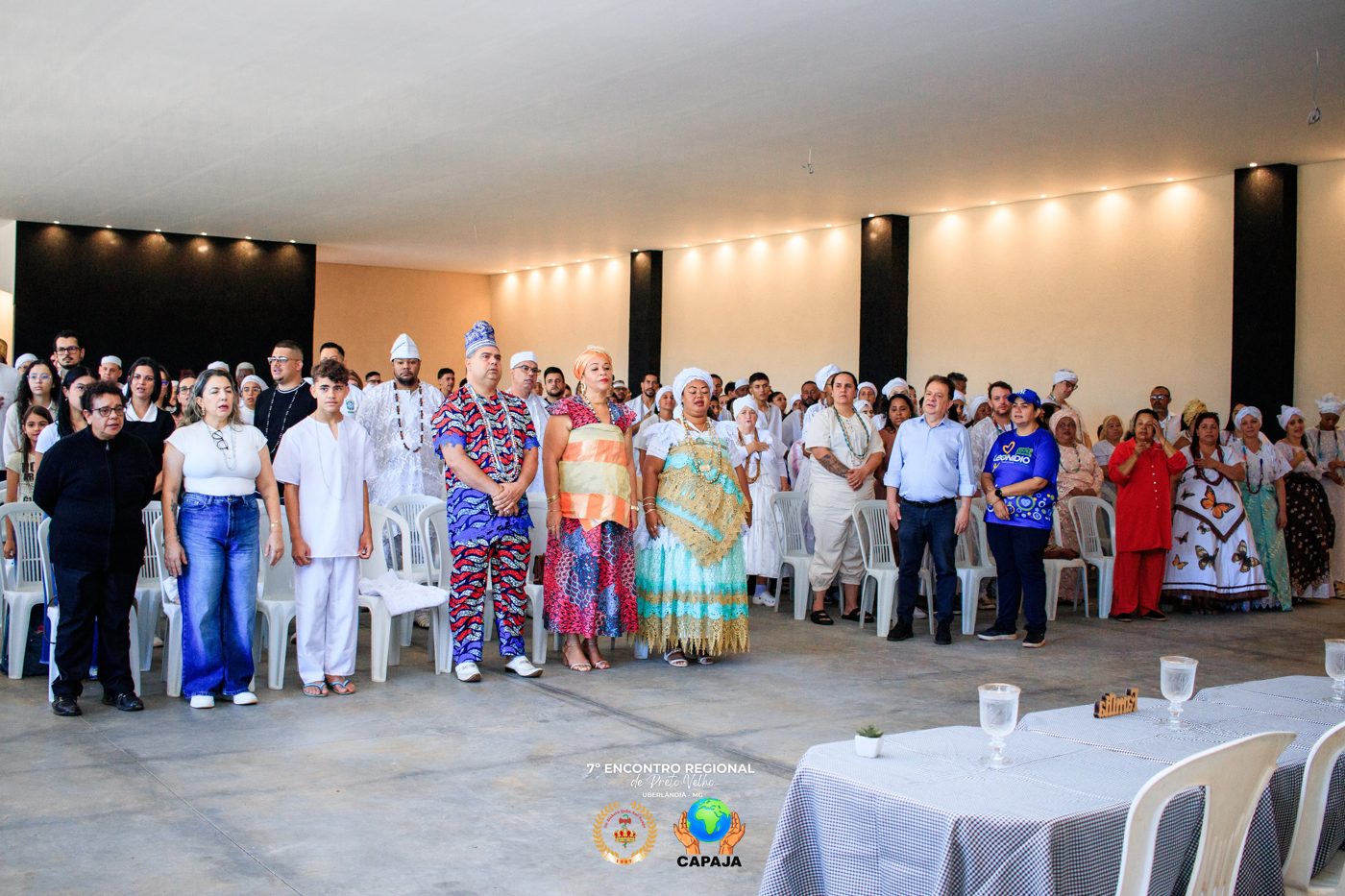 A comunidade reunida no encontro